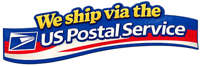 We ship via U.S. Postal Service
