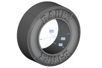 B4-RP3 Slick Tire 9,0-5,7-3,1 bag=10pcs