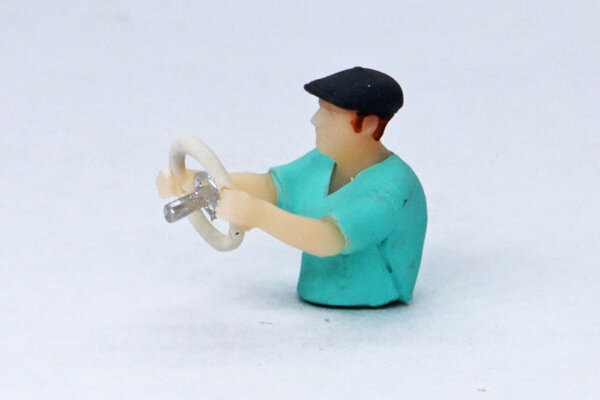 3D printed driver figure with a beret type G, hand painted