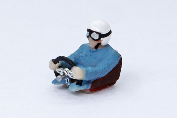 3D printed driver figure with a jet helmet type H, hand painted