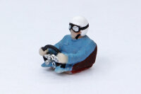 3D printed driver figure with a jet helmet type H, hand...