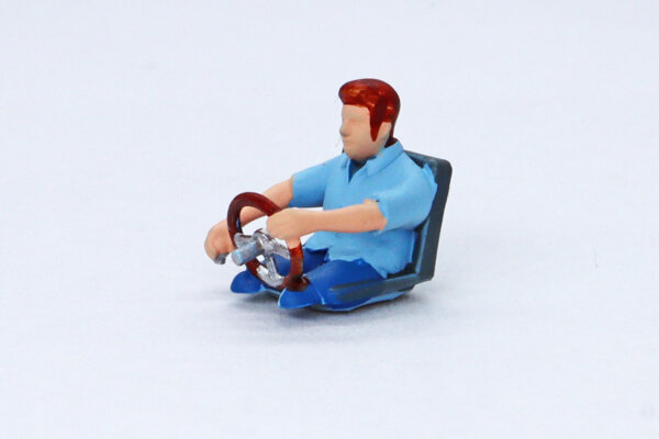 3D printed driver figure without a cap type C, hand painted